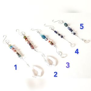 Bead Crystal Ornaments Glass Christmas Tree Decor Suncatcher Home Holiday